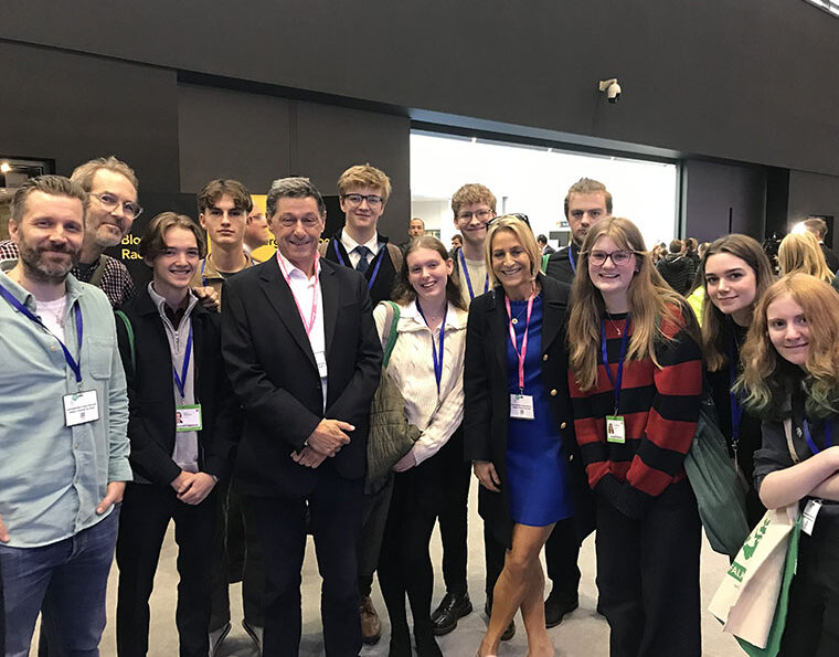 Photograph of students visiting the Conversate Party conference in Manchester