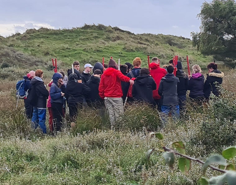 Photograph of geography students on a field trip in Cumbria