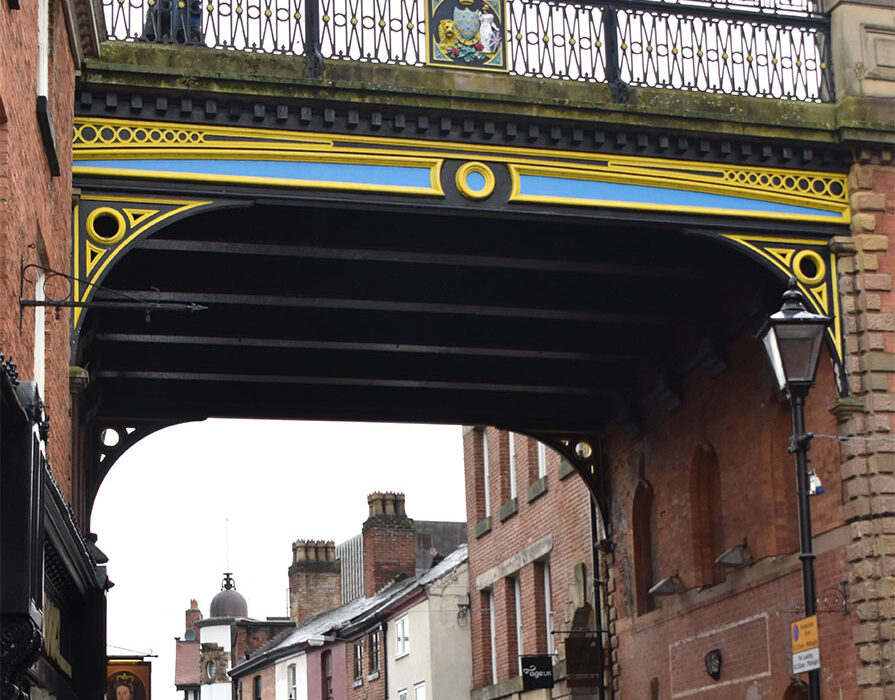 Photograph of a bridge over Lower Hillgate in Stockport.