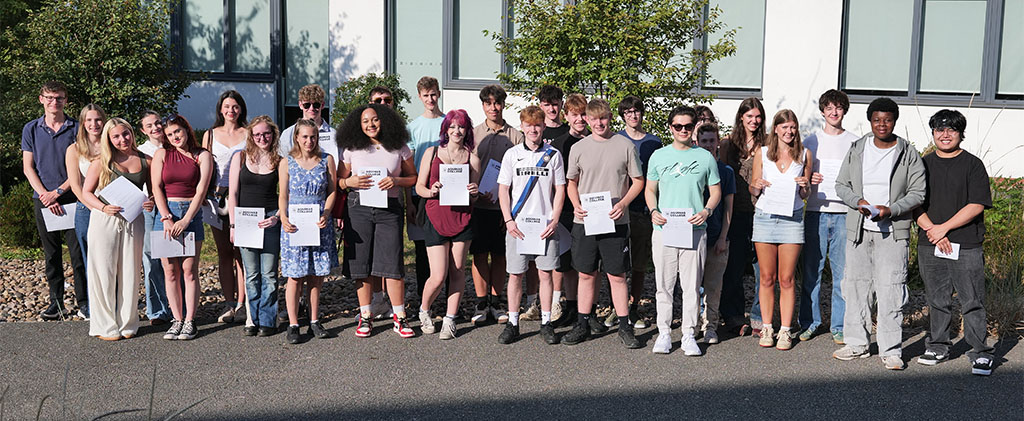 Students celebrating their 2026 A level results